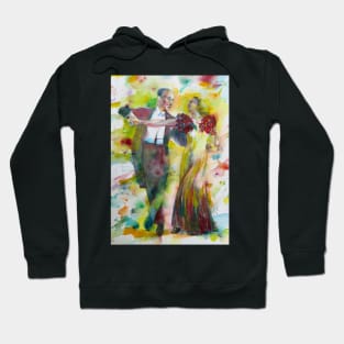 FRED ASTAIRE and GINGER ROGERS watercolor portrait .1 Hoodie